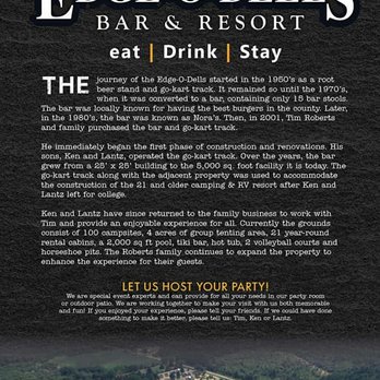 Edge-O-Dells Bar & Resort - menu - Resorts Near Me - Wisconsin Dells, Wisconsin Edge-O-Dells Bar & Resort - menu - Resorts Near Me - Wisconsin Dells, Wisconsin