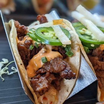 Monkeypod Kitchen by Merriman - Bulgogi Pork Tacos - New American Near Me - Kihei, Hawaii Monkeypod Kitchen by Merriman - Bulgogi Pork Tacos - New American Near Me - Kihei, Hawaii
