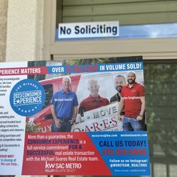 Keller Williams Realty - Found this ad jammed into the frame of my front door. Ignored the no solicitation sign.