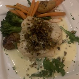 Pistachio crusted cod in a limoncello sauce