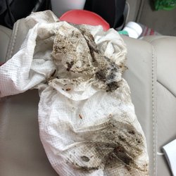 Dirt left on my car after Splish splash car wash in Highland.  I used a credit card  so I'm going to dispute the charge.