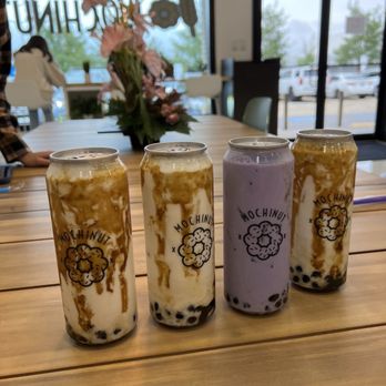 Mochinut - 3 brown sugar milk tea, 1 Ube milk tea - Donuts Near Me - Metairie, Louisiana Mochinut - 3 brown sugar milk tea, 1 Ube milk tea - Donuts Near Me - Metairie, Louisiana