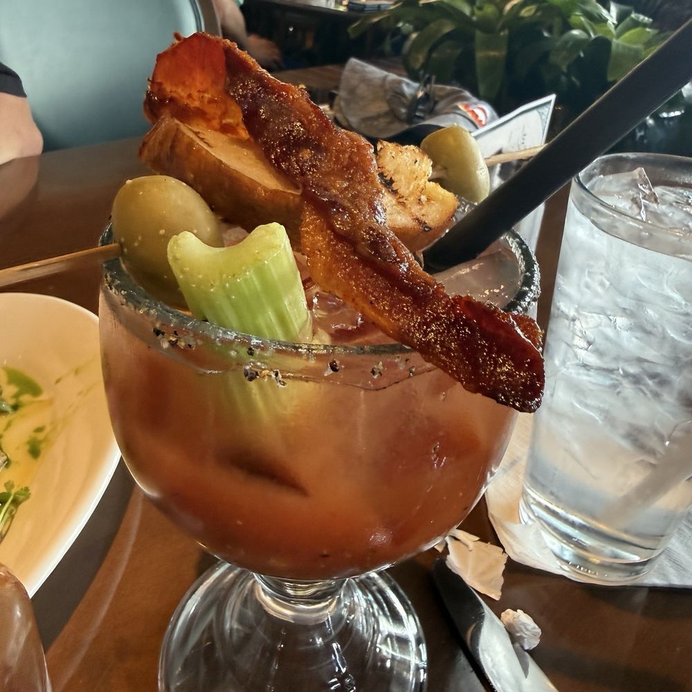 Lombard's Seafood Grille - OMG it's a candied bacon Bloody Mary - Seafood Near Me - Orlando, Florida