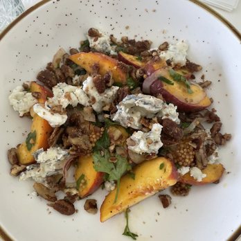Sassafras - Peach and Humbolt Blue Salad - Southern Near Me - West Palm Beach, Florida Sassafras - Peach and Humbolt Blue Salad - Southern Near Me - West Palm Beach, Florida