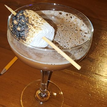Caracara Asian Tapas + Tacos - Smoked Espresso Martini - very delicious & a wonderful presentation when served! - Tapas/Small Plates Near Me - Dunedin, Florida
