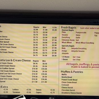 Between the Bagel - The bagel and friends menu - Bagels Near Me - Astoria, New York