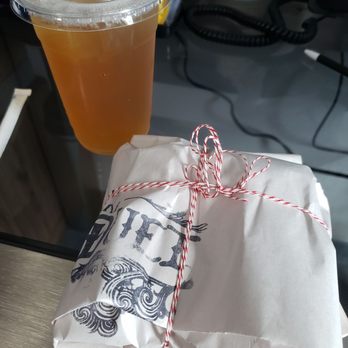 Cafe Duet - Iced tea + adorably packaged sandwich - Cafes Near Me - Stroudsburg, Pennsylvania