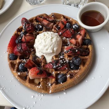 Cafe Tabarka - Chocolate Strawberry Waffle - Coffee & Tea Near Me - Jersey City, New Jersey
