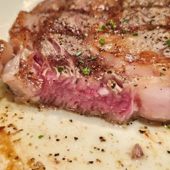 Ruth's Chris Steak House - Inside the rare Ribeye. There was way too much sinew - hard to cut and chewy. 6/29/2024 - Steakhouses Near Me - Irvine, California Ruth's Chris Steak House - Inside the rare Ribeye. There was way too much sinew - hard to cut and chewy. 6/29/2024 - Steakhouses Near Me - Irvine, California