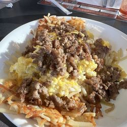 Waffle House - Sausage Egg & Cheese Hashbrown Bowl