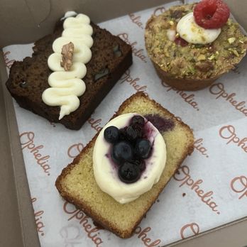 Ophelia - Olive oil cake, banana bread, and pistachio raspberry cake. - Bakeries Near Me - Miami, Florida
