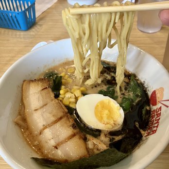 Santa Ramen - Black surface is garlic my friend said. - Ramen Near Me - San Mateo, California Santa Ramen - Black surface is garlic my friend said. - Ramen Near Me - San Mateo, California