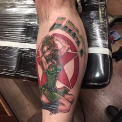 Golden Guns Tattoo - Deb did this amazing pin up girl for me. This place rocks.