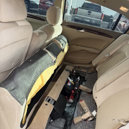 How they left our back seat when we picked up our vehicle after a week.