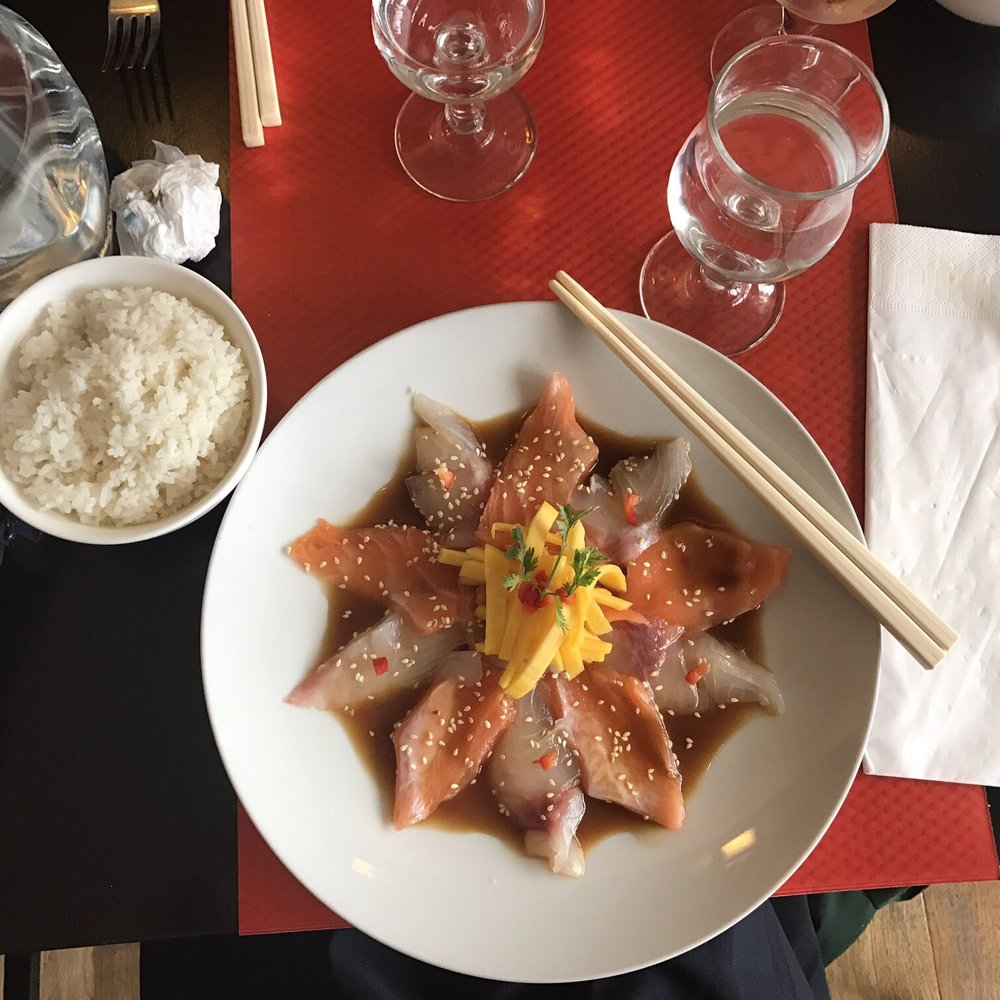 Magokoro - The chef's daily special sashimi with mango. - Japanese Near Me - Paris 09, 75