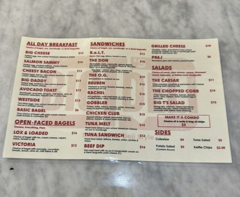 Menu photo 1 Big T's Deli Santa Barbara, CA