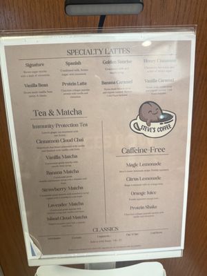 Menu photo 1 Steve's Coffee Rancho Cucamonga, CA
