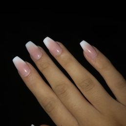 Ombré pink & white nails. Love them! Ombré pink & white nails. Love them!