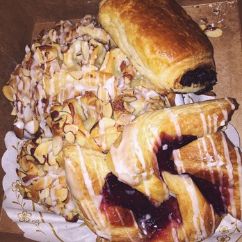 Some Crust Bakery - Raspberry danish, chocolate croissant, and almond bear claws. - Bakeries Near Me - Claremont, California
