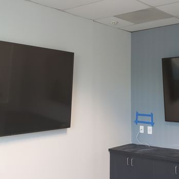 O'Hagan Electric - 75" TVs mounted with 2 hidden hdmi and power cords each. - Electricians Near Me - Irvine, California O'Hagan Electric - 75" TVs mounted with 2 hidden hdmi and power cords each. - Electricians Near Me - Irvine, California