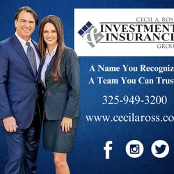 Cecil A Ross Investment & Insurance Group - Owners, Cecil A. Ross and Christy Ross.