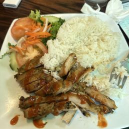 Grilled chicken and rice