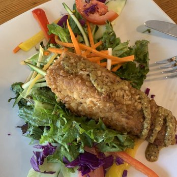 West End Cafe - Pretzel crusted salmon salad - New American Near Me - Winston Salem, North Carolina West End Cafe - Pretzel crusted salmon salad - New American Near Me - Winston Salem, North Carolina