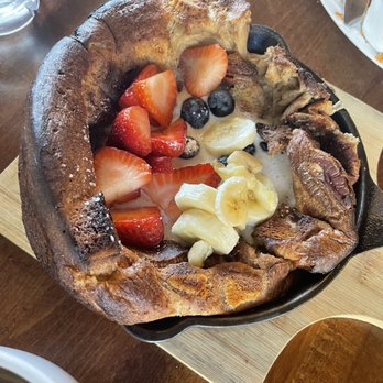 Sage Social Eatery - The Dutch baby definitely lives up to the hype. It's crunchy on the outside, and soft and creamy inside - Latin American Near Me - Covina, California Sage Social Eatery - The Dutch baby definitely lives up to the hype. It's crunchy on the outside, and soft and creamy inside - Latin American Near Me - Covina, California