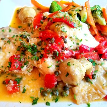 Ritz Cafe - Talapia picatta $22.  Love this meal! - Cafes Near Me - Northport, New York