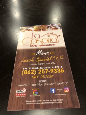 Menu photo 6 La Casona Café Restaurant Paterson, NJ Menu photo 6 La Casona Café Restaurant Paterson, NJ