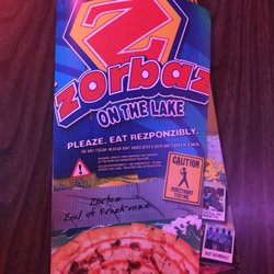 Zorbaz - Front of menu