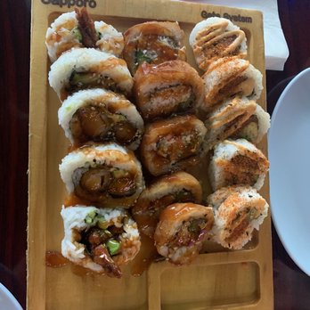 Sapporo - Geta 4 with Spicy Tuna - Sushi Bars Near Me - San Antonio, Texas Sapporo - Geta 4 with Spicy Tuna - Sushi Bars Near Me - San Antonio, Texas