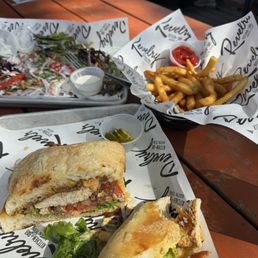 Chicken pesto SW and elevated house salad