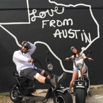 YourBikerGang - Sweet mural pose! - Bike tours Near Me - Austin, Texas