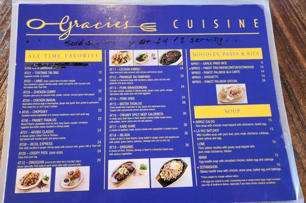 Menu photo 1 Gracie's Cuisine Everett, WA Menu photo 1 Gracie's Cuisine Everett, WA