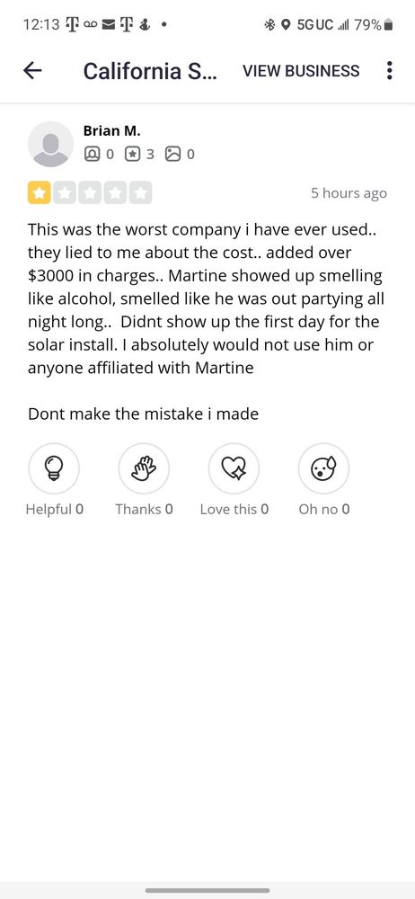 Slide of California Solar Store