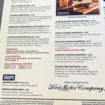 Ford's Garage St. Augustine - Salads, Soups, and Sandwiches Menu - Burgers Near Me - St. Augustine, Florida