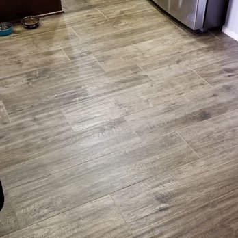 Boulevard Flooring Emporium - Kitchen with new porcelain tile. - Flooring Near Me - Lancaster, California