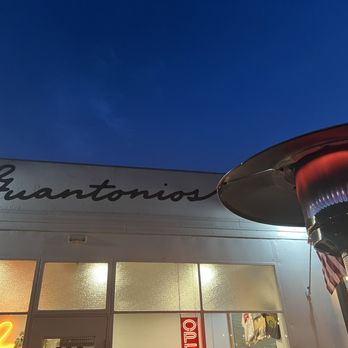 Guantonio's - Outside signage with heater - Pizza Near Me - Lodi, California