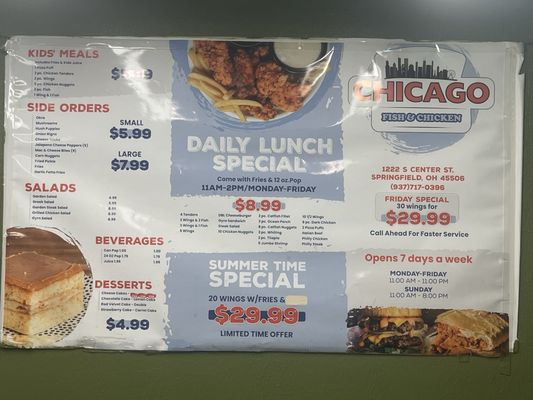 Menu photo 2 Chicago Fish & Chicken Springfield, OH