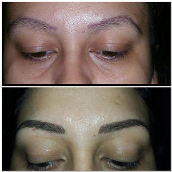 Permanent Makeup by Francesca - Top pic :old uneven solid brow tattoo done in 2003
Bottom pic: francescas masterpiece - Permanent Makeup Near Me - Orange, California Permanent Makeup by Francesca - Top pic :old uneven solid brow tattoo done in 2003
Bottom pic: francescas masterpiece - Permanent Makeup Near Me - Orange, California