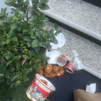 Jollibee - The damage clearly appears to be caused by improperly sealed gravy containers, which soaked through the bag until it tore. - Fast Food Near Me - Los Angeles, California