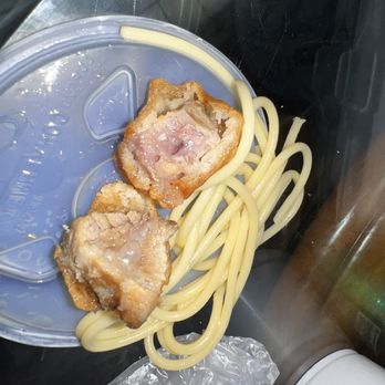 Overseas China Restaurant - Discolored chicken and spaghetti noodles, chicken looks like it's been cooked for days - Chinese Near Me - Berwyn, Illinois Overseas China Restaurant - Discolored chicken and spaghetti noodles, chicken looks like it's been cooked for days - Chinese Near Me - Berwyn, Illinois