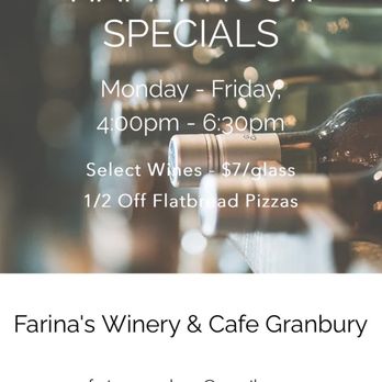 Farina's Winery & Cafe - They don't honor their advertising. Don't waste your money here under the'new ownership' - Cafes Near Me - Granbury, Texas Farina's Winery & Cafe - They don't honor their advertising. Don't waste your money here under the'new ownership' - Cafes Near Me - Granbury, Texas