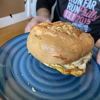 Boswood Bagels - Sausage, egg and copper sharp cheese on a cheese bagel - Bagels Near Me - Laurel Springs, New Jersey Boswood Bagels - Sausage, egg and copper sharp cheese on a cheese bagel - Bagels Near Me - Laurel Springs, New Jersey
