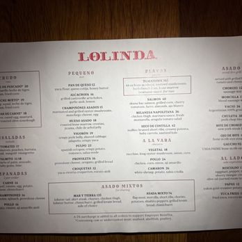 Lolinda - Menu 8/2026 - Steakhouses Near Me - San Francisco, California Lolinda - Menu 8/2026 - Steakhouses Near Me - San Francisco, California