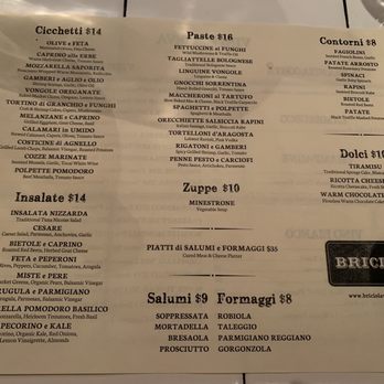 Briciola - Menu - Italian Near Me - New York, New York