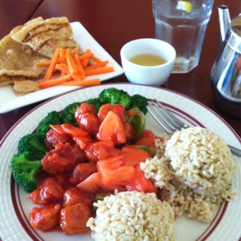 Garden Fresh - Sweet and sour "pork" and scallion pancakes. - Chinese Near Me - Mountain View, California