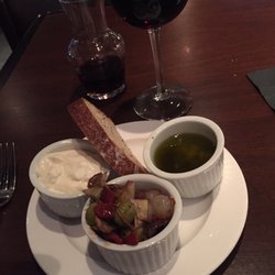 Aroma - Complimentary bread, house roasted vegetables, and house dipping oil. Nice touch