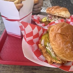 OG fish sandwich and old bay fries OG fish sandwich and old bay fries